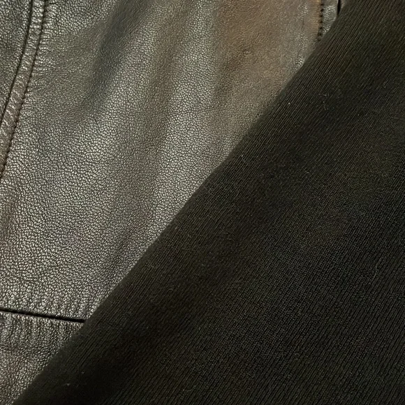 Nygard Collection black genuine leather front vest large - Picture 5 of 5